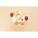 Palloncino Foil Numero 2 - Cerbiatto, 65x102 cm