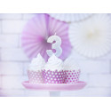 Candela di compleanno Numero 3, argento, 7cm