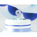 Candela di compleanno Numero 9, argento, 7cm