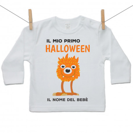 Maglietta a maniche lunghe Il mio primo Halloween fantasmino