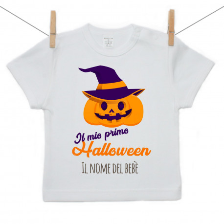 Maglietta a maniche corte La mia prima zucca di Halloween