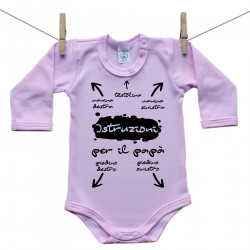 Body rosa a maniche lunghe Istruzioni per il papà