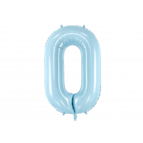Palloncino Foil Numero 0, 86cm, azzurro chiaro Palloncino Foil Numero 0, 86cm, azzurro chiaro