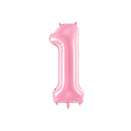 Palloncino Foil Numero 1, 86cm, rosa