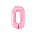 Palloncino Foil Numero 0, 86cm, rosa