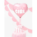 Palloncino Foil Cuore - It's a girl, 45cm, rosa chiaro