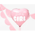 Palloncino Foil Cuore - It's a girl, 45cm, rosa chiaro