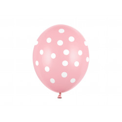 Palloncini 30cm, A Pois, Rosa Baby Pastello