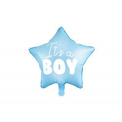 Palloncino foil Stella - It's a boy, 48cm, azzurro chiaro