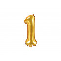 Palloncino Foil Numero 1, 35cm, oro