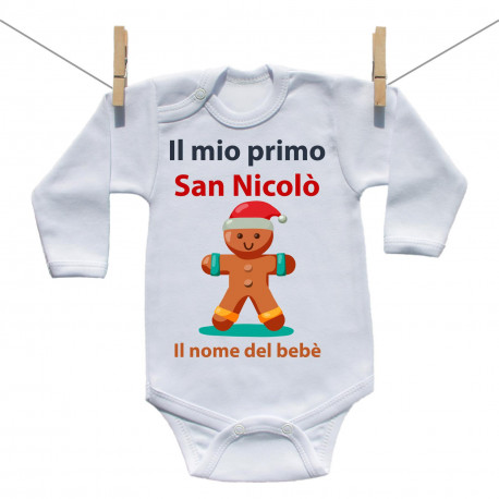 Body a maniche lunghe Il mio primo San Nicolò