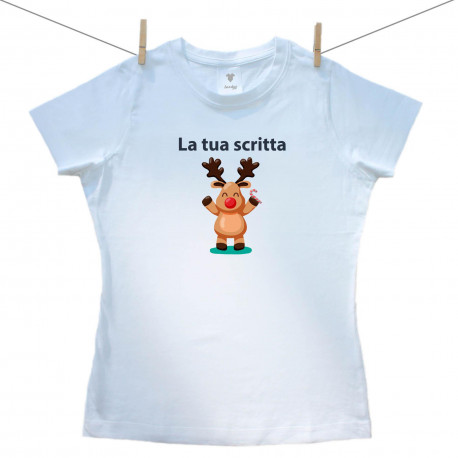 Maglietta da donna Natale con scritta personalizzata