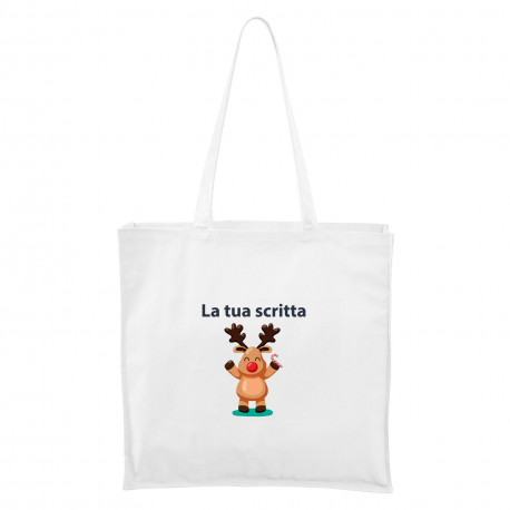 Maxi borsa Natale con scritta personalizzata Maxi borsa Natale con scritta personalizzata