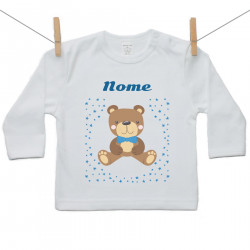 Maglietta a maniche lunghe con orsacchiotto per bimbo