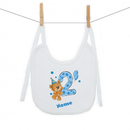 Bavaglino Ho 2 anni con orsacchiotto per bimbo