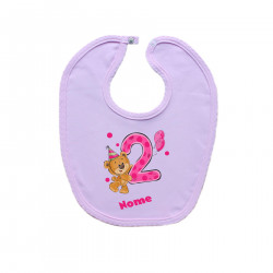 Bavaglino Ho 2 anni con orsacchiotto per bimba