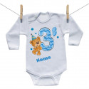 Body a maniche lunghe Ho 3 anni con orsacchiotto per bimbo