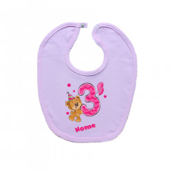 Bavaglino Ho 3 anni con orsacchiotto per bimba