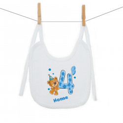 Bavaglino Ho 4 anni con orsacchiotto per bimbo