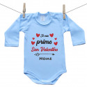 Body blu a maniche lunghe Il mio primo San Valentino