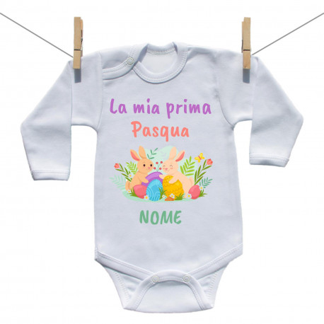 Body a maniche lunghe La mia prima Pasqua Body a maniche lunghe La mia prima Pasqua