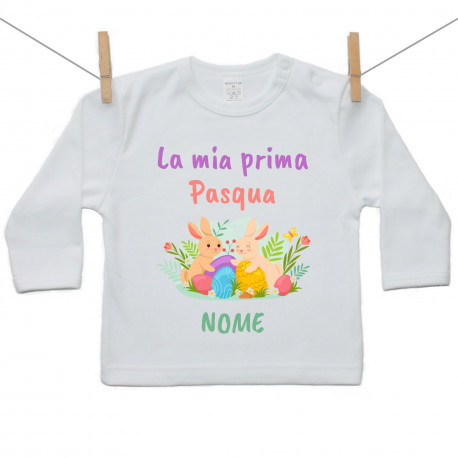 Maglietta a maniche lunghe La mia prima Pasqua
