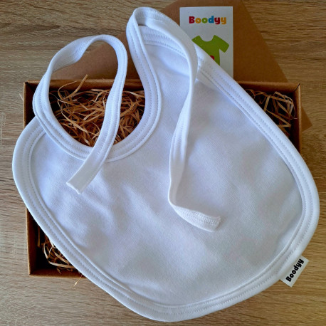 Bavaglino in cotone da annodare, bianco