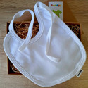 Bavaglino in cotone da annodare, bianco