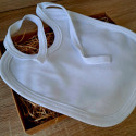 Bavaglino in cotone da annodare, bianco