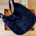 Bavaglino in cotone da annodare, blu scuro